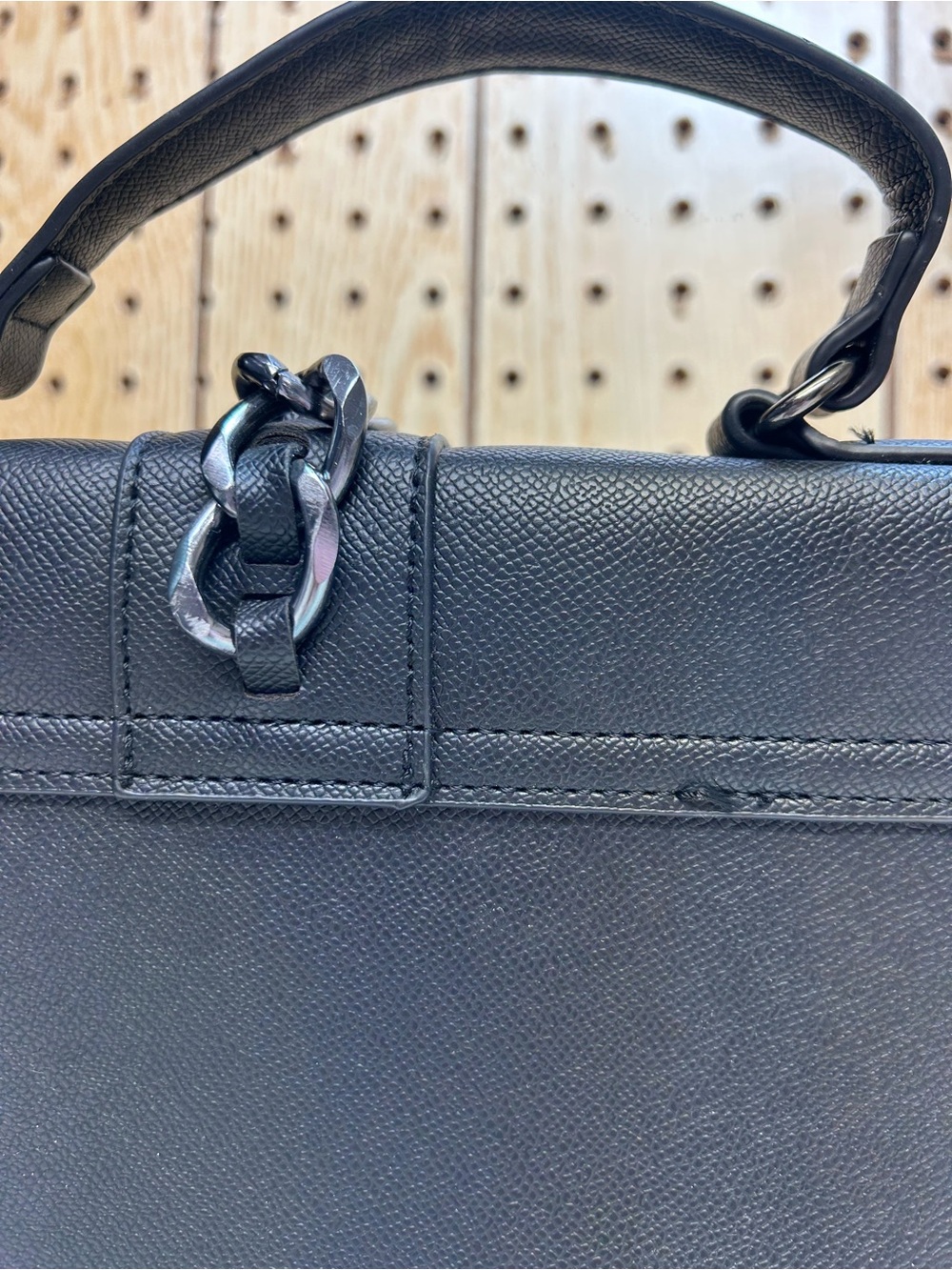 Bradgley  Mischka Black Studded Top-Handle Satchel - Signature - Picture 5 of 14